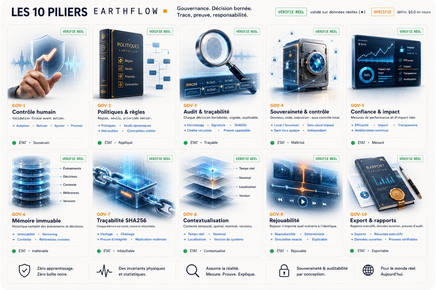 Les 10 piliers Earthflow — vue d'ensemble